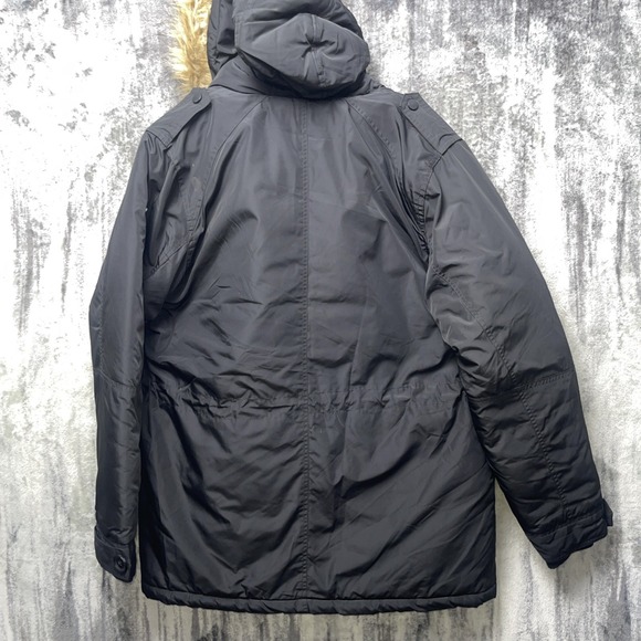 Rocawear Classic Womens Black  Puffer Jacket Faux Fur Detachable Hood Sz Large - Picture 9 of 9